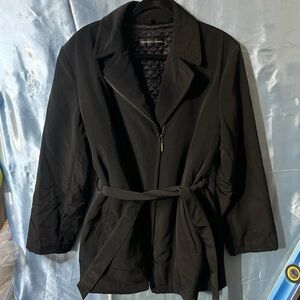 Dana Buchman Brown Belted Water Resistant Jacket